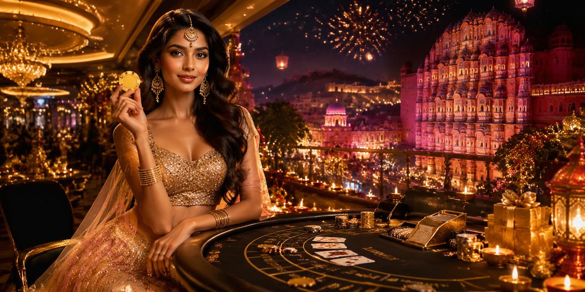 Baccarat game themed around Jaipur Diwali festival